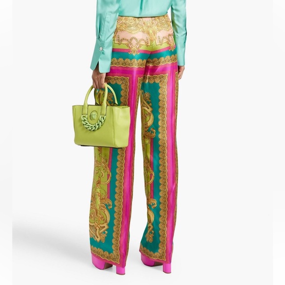 Versace Timeless Printed Silk Trousers - Picture 2 of 4